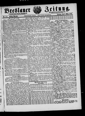 Breslauer Zeitung vom 03.03.1885