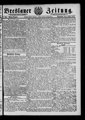Breslauer Zeitung on Apr 4, 1885