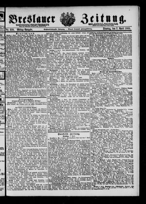 Breslauer Zeitung vom 07.04.1885