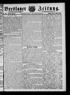 Breslauer Zeitung on Apr 10, 1885