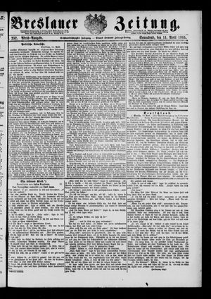 Breslauer Zeitung on Apr 11, 1885