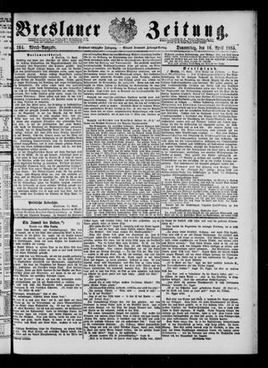 Breslauer Zeitung on Apr 16, 1885