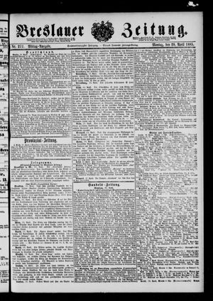 Breslauer Zeitung on Apr 20, 1885