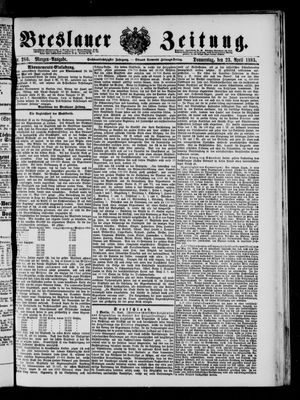 Breslauer Zeitung on Apr 23, 1885