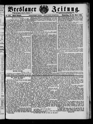 Breslauer Zeitung on Apr 23, 1885