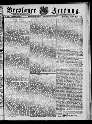 Breslauer Zeitung vom 25.04.1885
