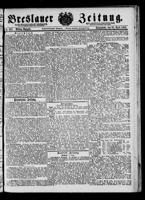 Breslauer Zeitung on Apr 25, 1885