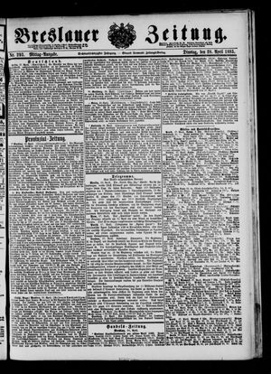 Breslauer Zeitung vom 28.04.1885
