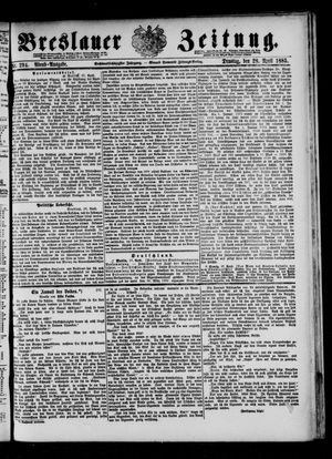 Breslauer Zeitung vom 28.04.1885