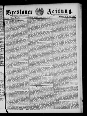 Breslauer Zeitung on May 6, 1885