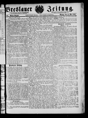 Breslauer Zeitung on May 18, 1885