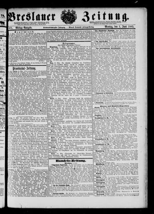 Breslauer Zeitung vom 01.06.1885