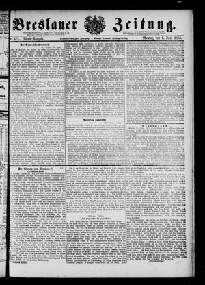Breslauer Zeitung on Jun 1, 1885