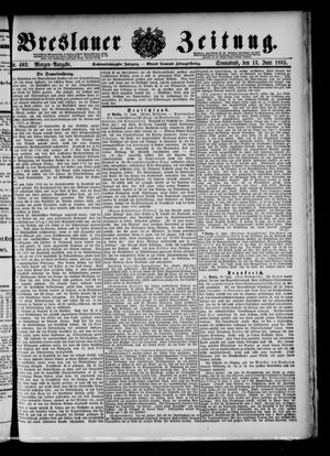 Breslauer Zeitung on Jun 13, 1885