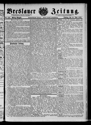 Breslauer Zeitung on Jun 16, 1885