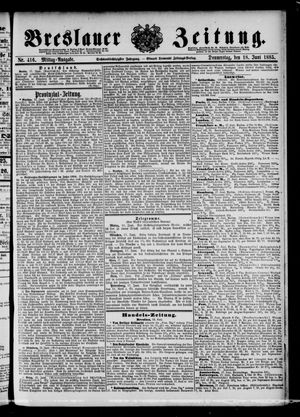 Breslauer Zeitung on Jun 18, 1885