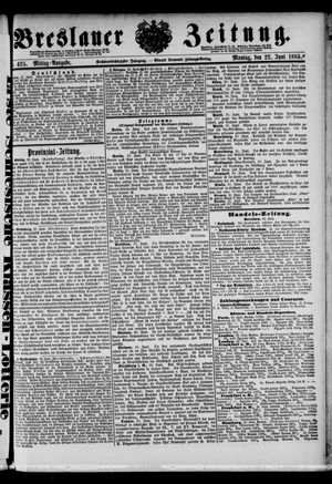 Breslauer Zeitung on Jun 22, 1885