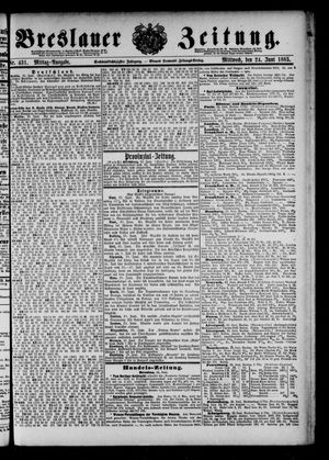Breslauer Zeitung vom 24.06.1885