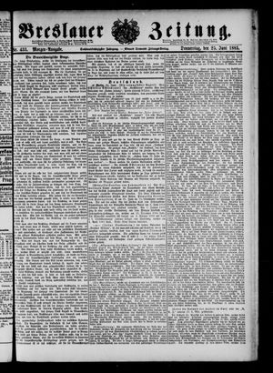 Breslauer Zeitung on Jun 25, 1885