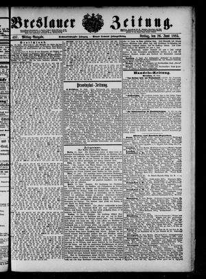 Breslauer Zeitung vom 26.06.1885