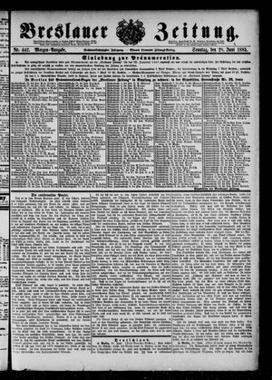 Breslauer Zeitung on Jun 28, 1885