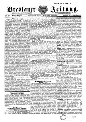 Breslauer Zeitung vom 26.08.1885