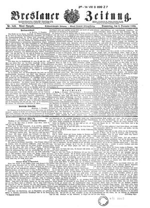 Breslauer Zeitung vom 03.12.1885