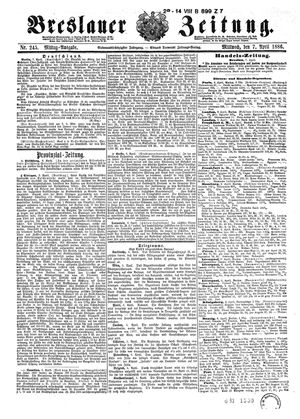 Breslauer Zeitung vom 07.04.1886