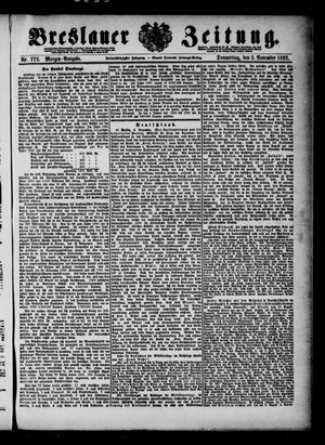 Breslauer Zeitung vom 03.11.1892
