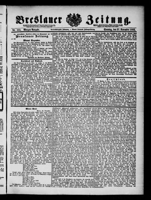 Breslauer Zeitung vom 27.11.1892