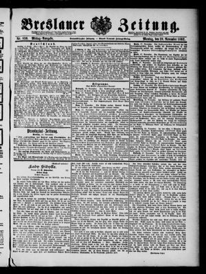 Breslauer Zeitung vom 28.11.1892