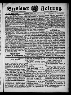 Breslauer Zeitung vom 30.11.1892