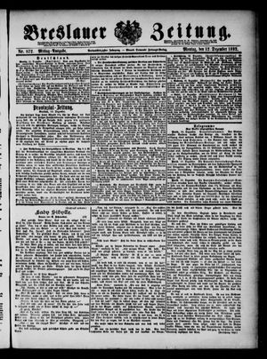 Breslauer Zeitung on Dec 12, 1892