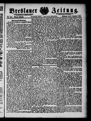 Breslauer Zeitung vom 21.12.1892
