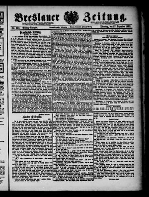 Breslauer Zeitung vom 26.12.1892