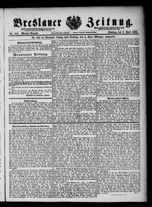 Breslauer Zeitung on Apr 2, 1893