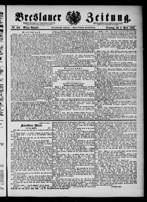 Breslauer Zeitung vom 04.04.1893