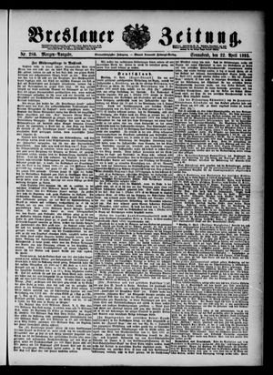 Breslauer Zeitung on Apr 22, 1893