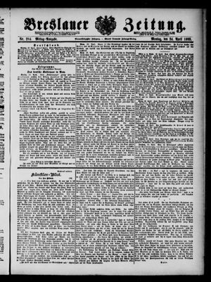 Breslauer Zeitung on Apr 24, 1893