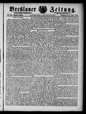 Breslauer Zeitung on Apr 25, 1893