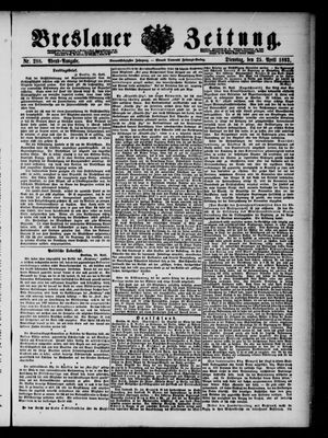 Breslauer Zeitung vom 25.04.1893