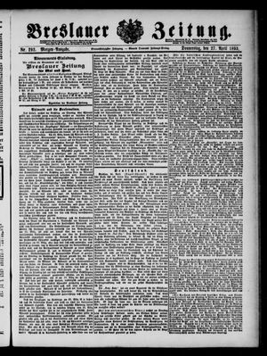 Breslauer Zeitung on Apr 27, 1893