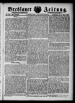 Breslauer Zeitung on Apr 27, 1893
