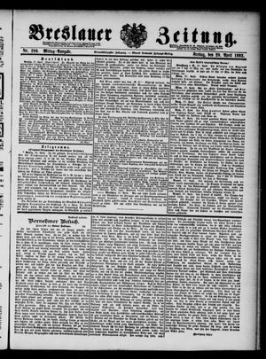 Breslauer Zeitung on Apr 28, 1893
