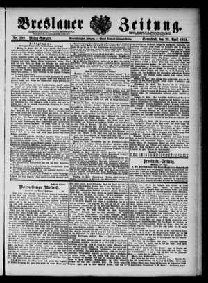 Breslauer Zeitung on Apr 29, 1893