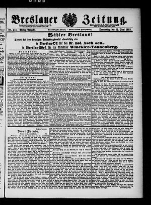 Breslauer Zeitung on Jun 15, 1893