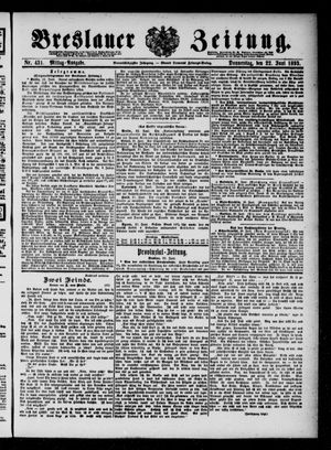 Breslauer Zeitung on Jun 22, 1893
