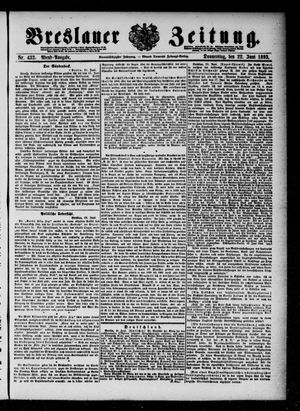 Breslauer Zeitung on Jun 22, 1893