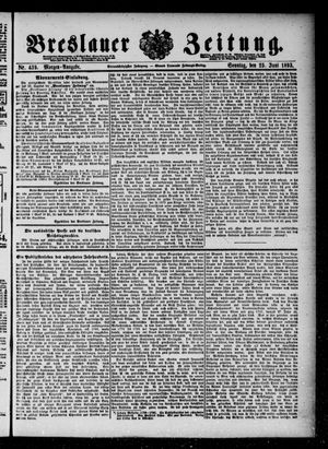 Breslauer Zeitung on Jun 25, 1893