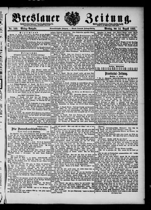 Breslauer Zeitung on Aug 14, 1893